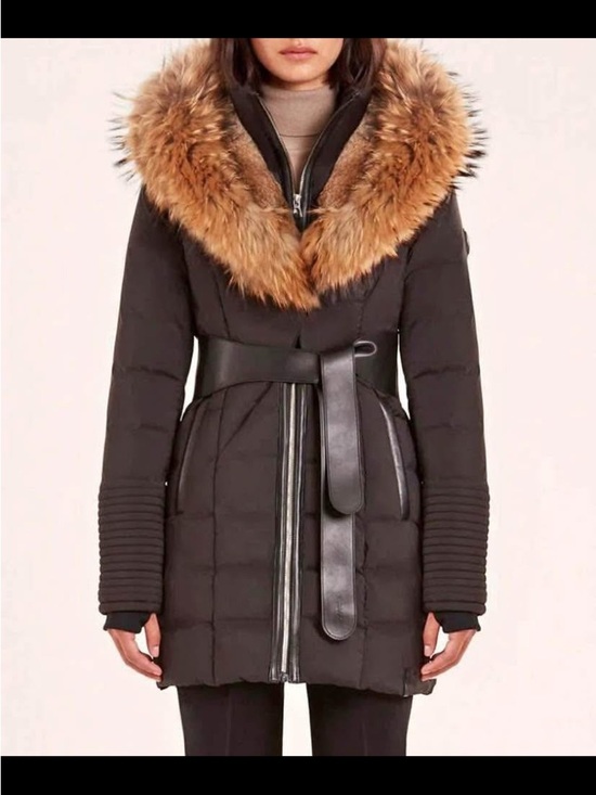 RUDSAK Jackets & Blazers - RUDSAK Black Down Puffer Coat with Tan Faux Fur Trim